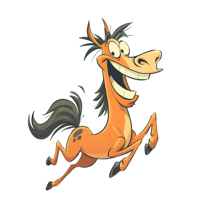 Groovy Walking Horse Vinyl Car Decal Sticker – Waterproof & UV-Resistant 8"