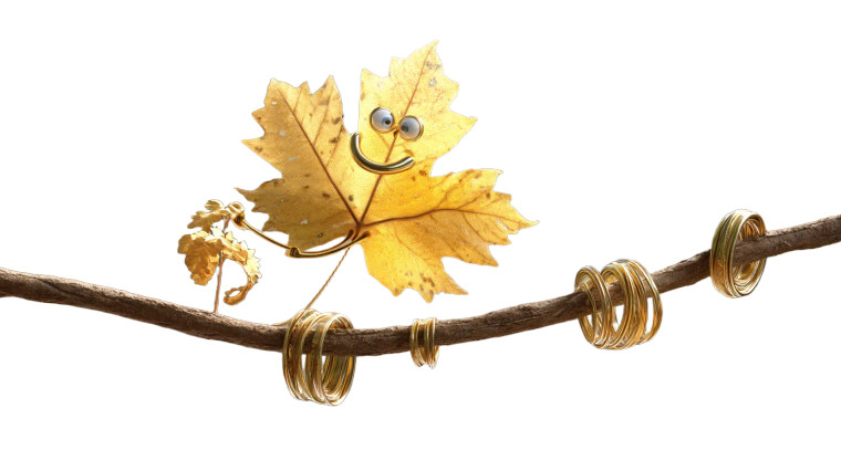 Golden Leaf Creature Vinyl Car Decal Sticker – Waterproof & UV-Resistant 8"