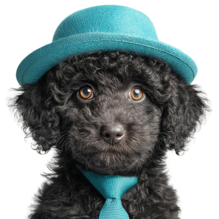 Cute Poodle Puppy Vinyl Car Decal Sticker – Waterproof & UV-Resistant 8"