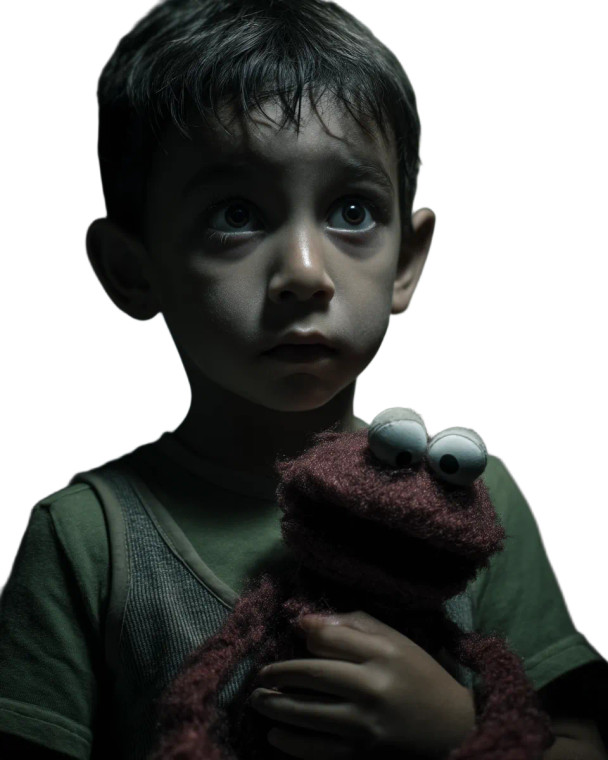 Anxious Boy Portrait Vinyl Car Decal Sticker – Waterproof & UV-Resistant 8"