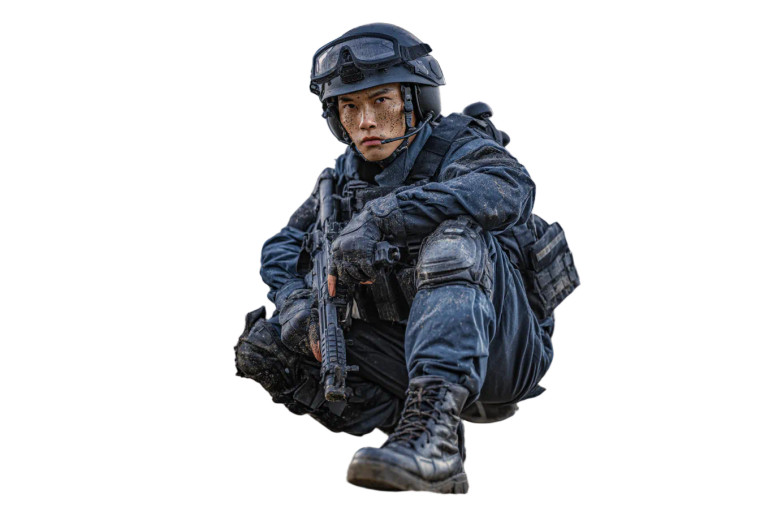 Chinese Tactical Soldier Vinyl Car Decal Sticker – Waterproof & UV-Resistant 8"