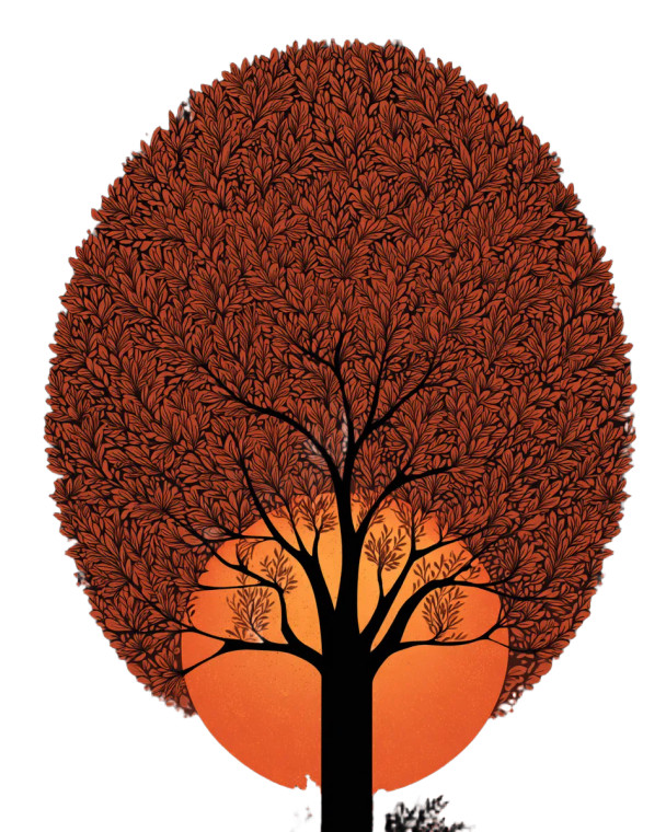 Sun Tree Vinyl Car Decal Sticker – Waterproof & UV-Resistant 8"