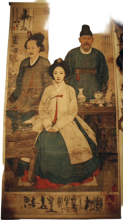 Joseon Dynasty Figures Vinyl Car Decal Sticker – Waterproof & UV-Resistant 8"