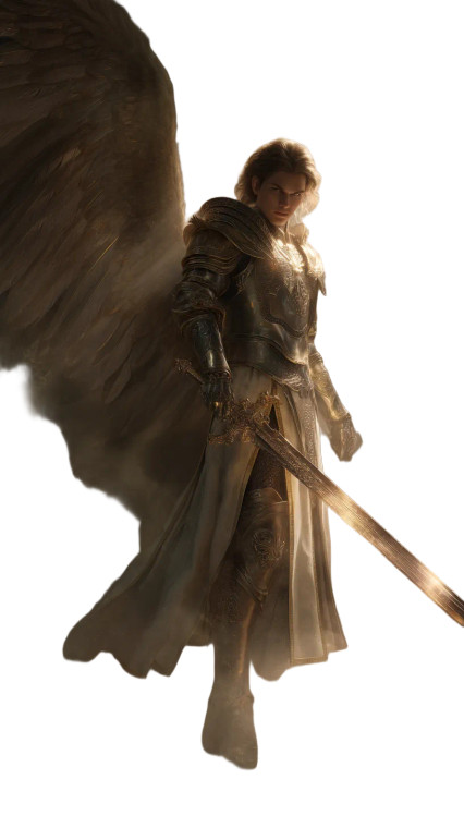 Archangel Michael Descends Vinyl Car Decal Sticker – Waterproof & UV-Resistant 8"