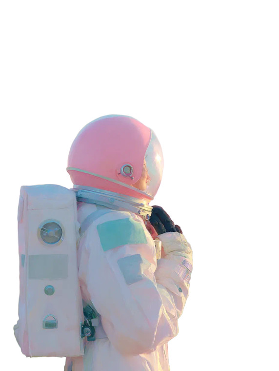 Astronaut Walking Vinyl Car Decal Sticker – Waterproof & UV-Resistant 8"