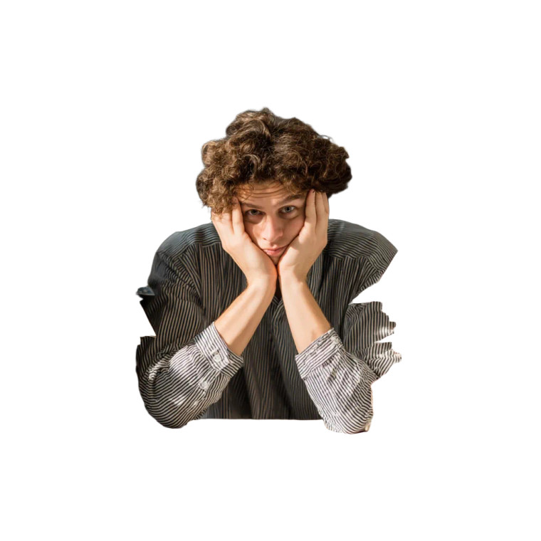 Frustrated Office Worker V4 Vinyl Car Decal Sticker – Waterproof & UV-Resistant 8"