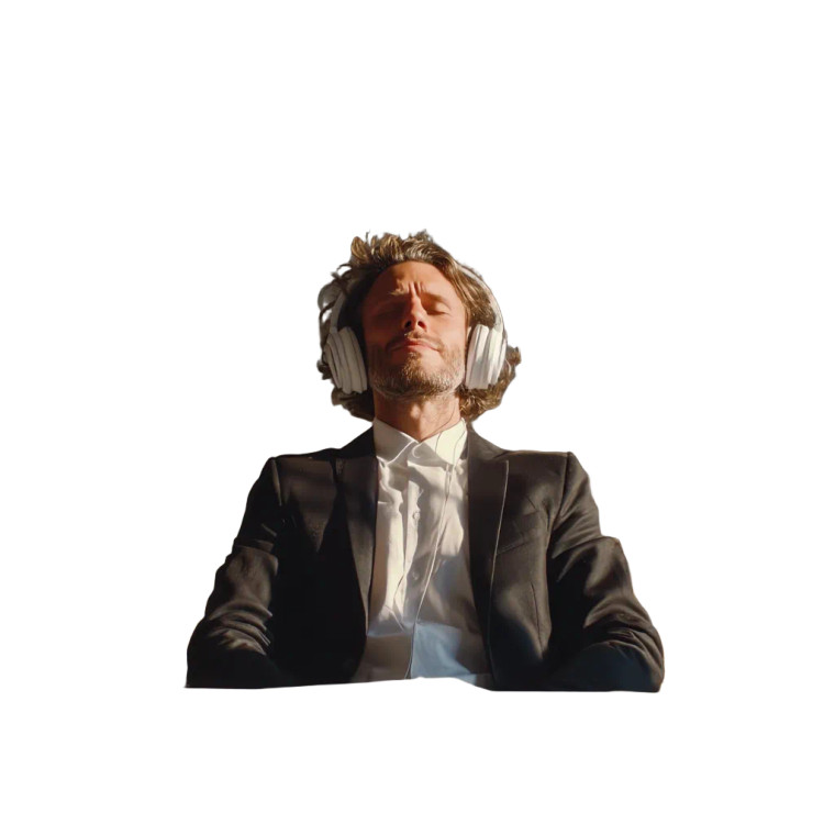 Relaxed Businessman Vinyl Car Decal Sticker – Waterproof & UV-Resistant 8"