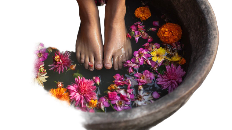 Foot Soaking Relaxation Vinyl Car Decal Sticker – Waterproof & UV-Resistant 8"