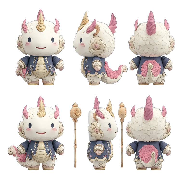 Chibi Mythical Mascot Vinyl Car Decal Sticker – Waterproof & UV-Resistant 8"