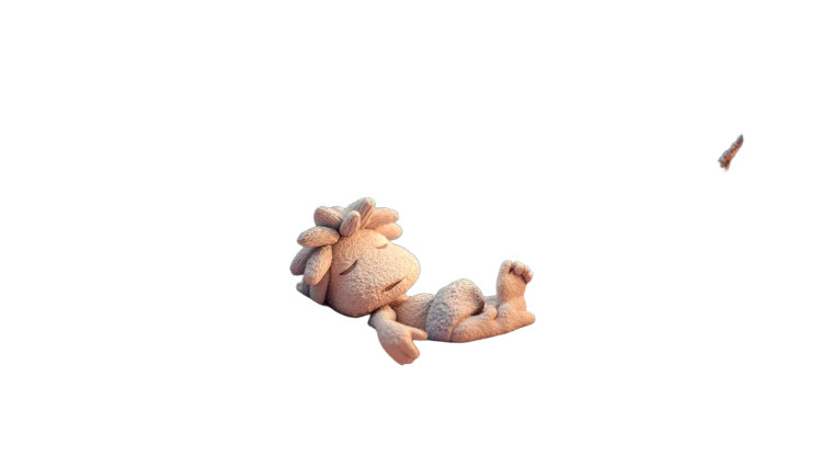 Sleeping Clay Character V2 Vinyl Car Decal Sticker – Waterproof & UV-Resistant 8"
