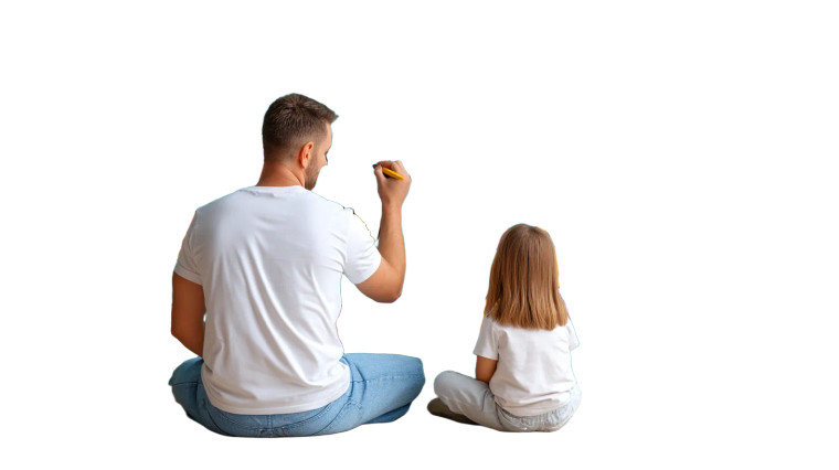 Parent And Child Learning Vinyl Car Decal Sticker – Waterproof & UV-Resistant 8"