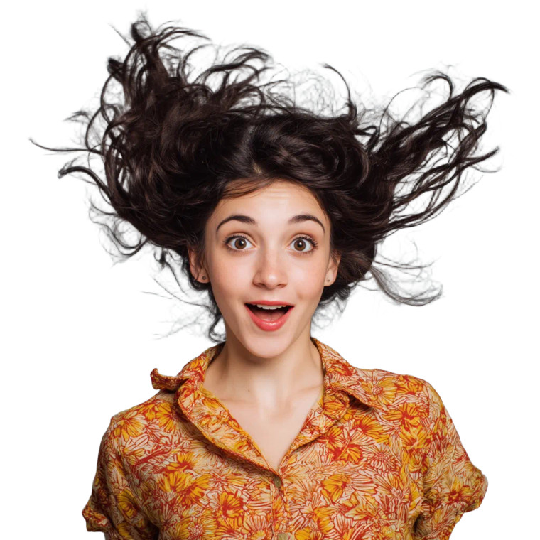 Surprised Mediterranean Girl Vinyl Car Decal Sticker – Waterproof & UV-Resistant 8"