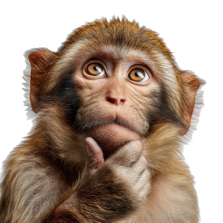 Curious Monkey Vinyl Car Decal Sticker – Waterproof & UV-Resistant 8"