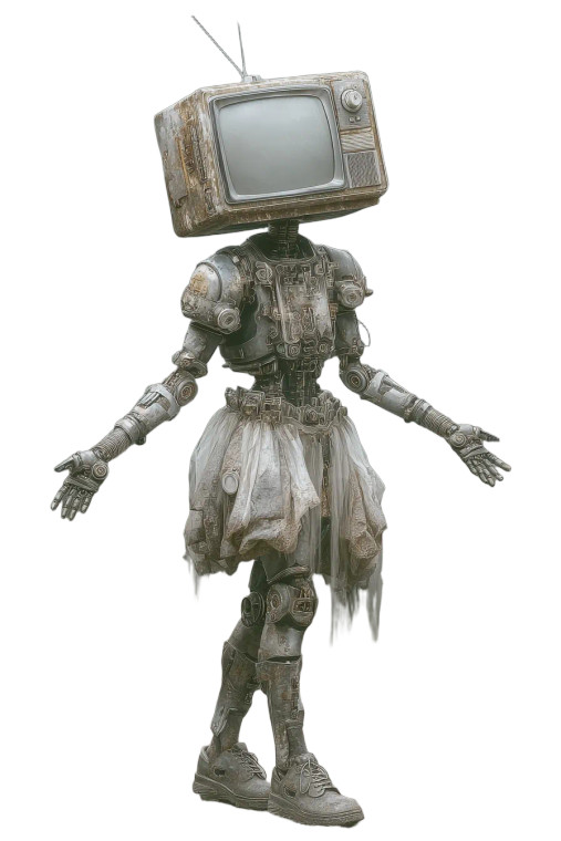 Tv Head Humanoid Vinyl Car Decal Sticker – Waterproof & UV-Resistant 8"