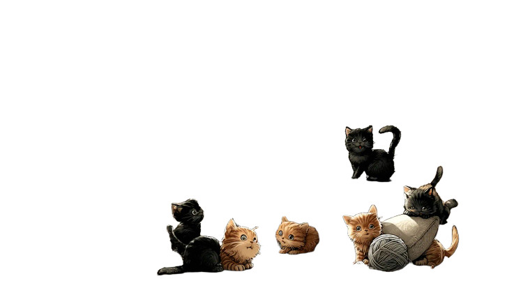 Playful Kittens Scene Vinyl Car Decal Sticker – Waterproof & UV-Resistant 8"