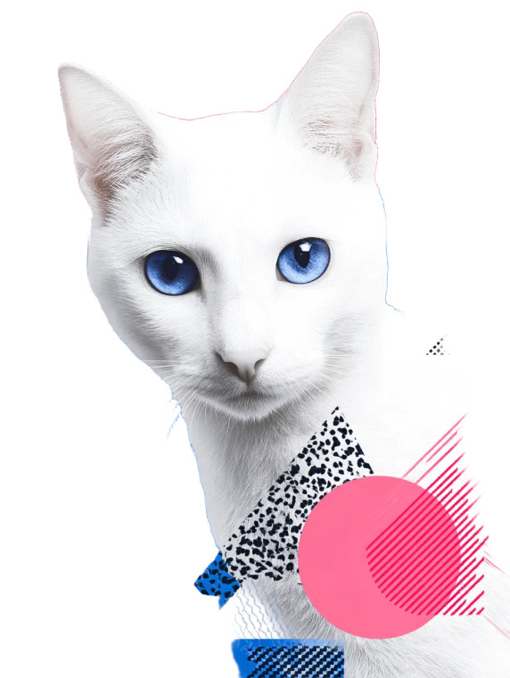Geometric Cat Face V2 Vinyl Car Decal Sticker – Waterproof & UV-Resistant 8"