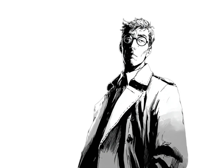 Weary Scientist Sketch Vinyl Car Decal Sticker – Waterproof & UV-Resistant 8"