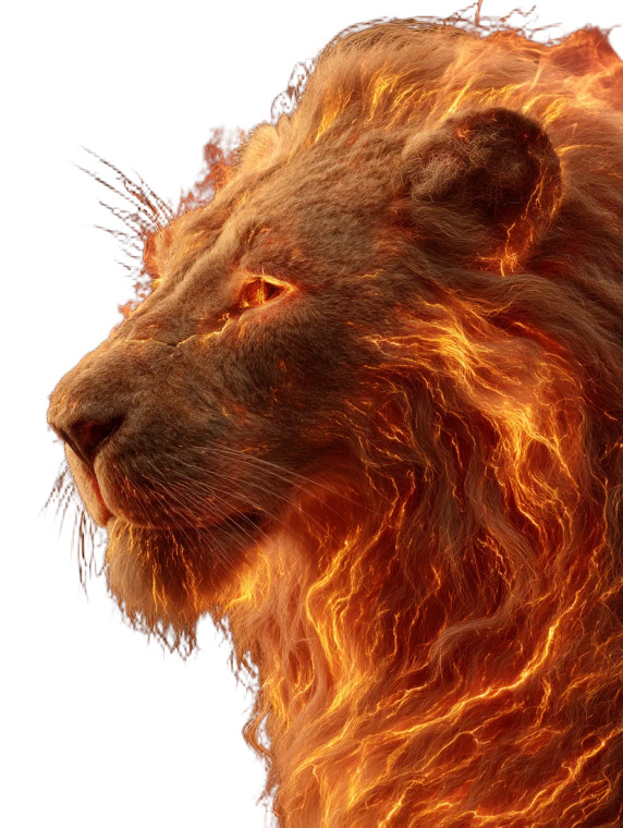 Flaming Lion Vinyl Car Decal Sticker – Waterproof & UV-Resistant 8"