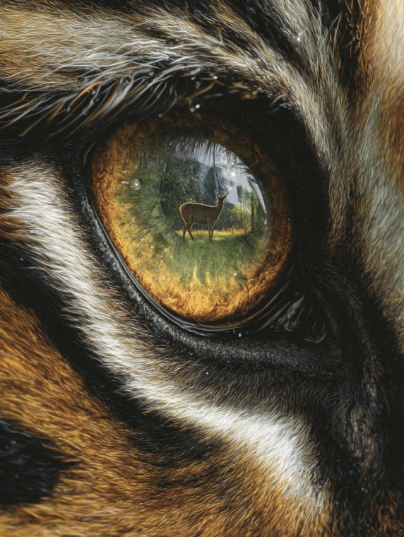 Tiger'S Eye Gaze Vinyl Car Decal Sticker – Waterproof & UV-Resistant 8"