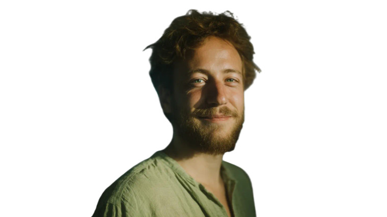 Smiling Young Man V4 Vinyl Car Decal Sticker – Waterproof & UV-Resistant 8"