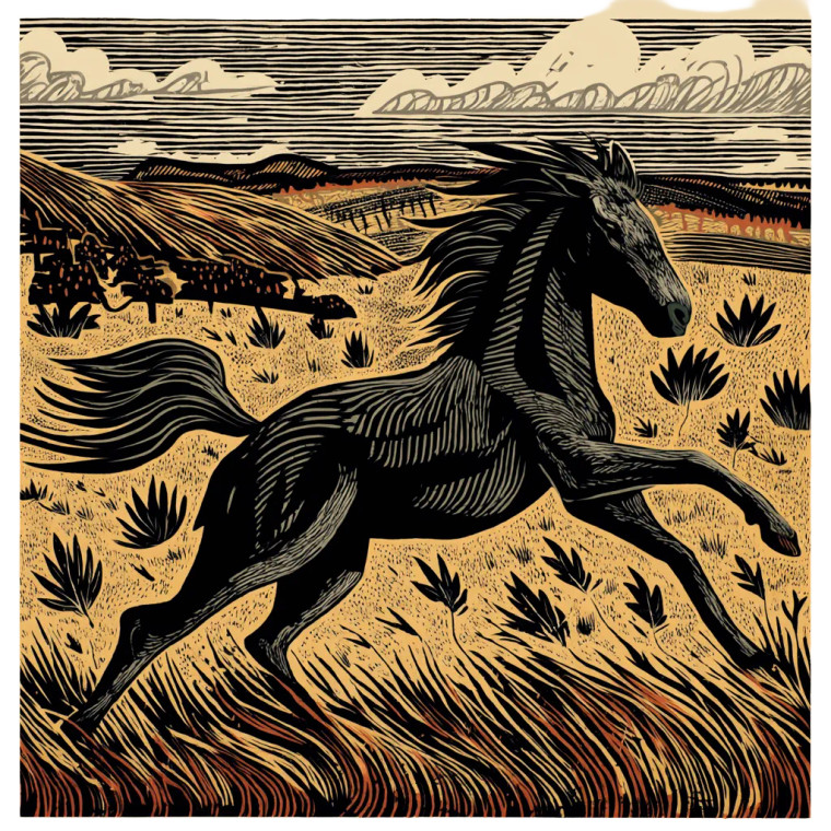 Wild Horse Run Vinyl Car Decal Sticker – Waterproof & UV-Resistant 8"