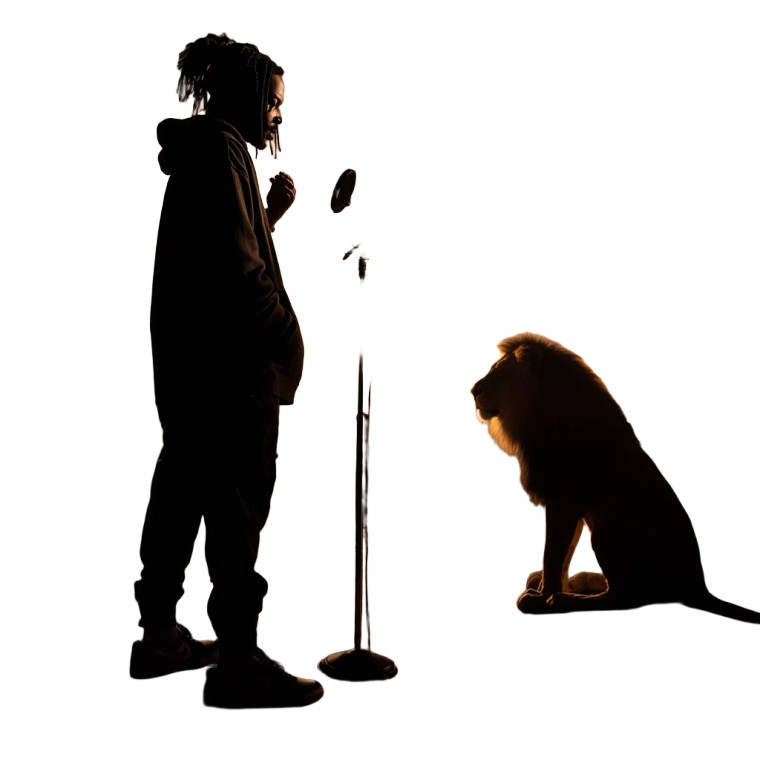 Rapper With Lion Vinyl Car Decal Sticker – Waterproof & UV-Resistant 8"