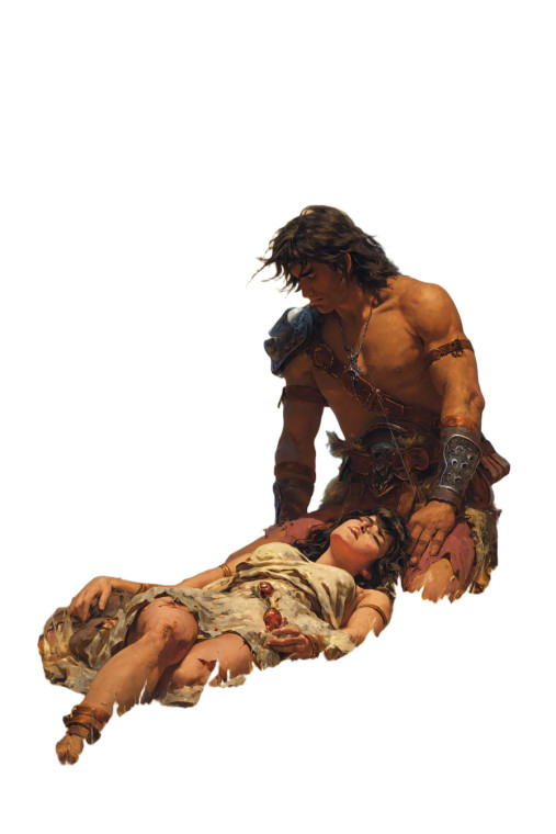 Barbarian And Princess Vinyl Car Decal Sticker – Waterproof & UV-Resistant 8"