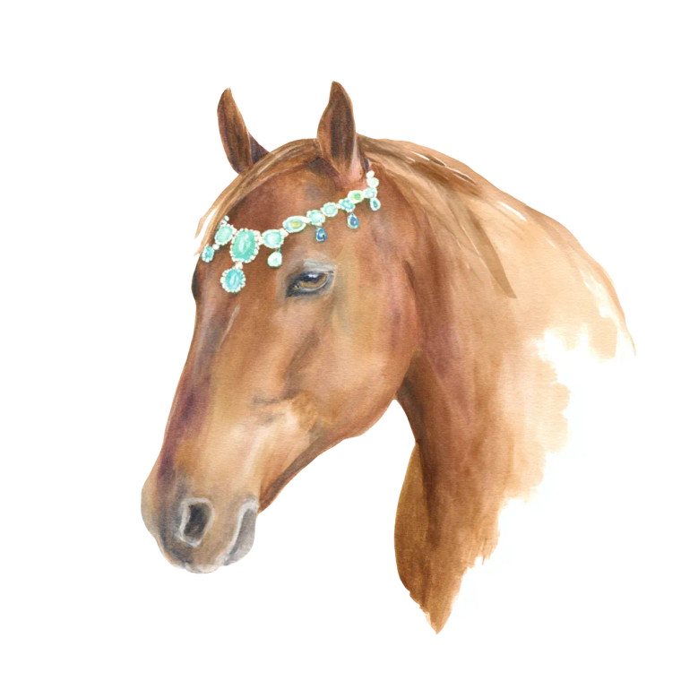 Brown Horse Portrait Vinyl Car Decal Sticker – Waterproof & UV-Resistant 8"