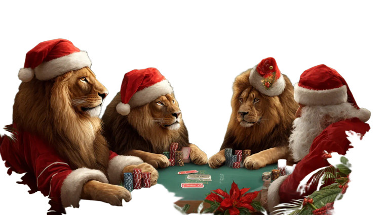 Lions Playing Poker Vinyl Car Decal Sticker – Waterproof & UV-Resistant 8"