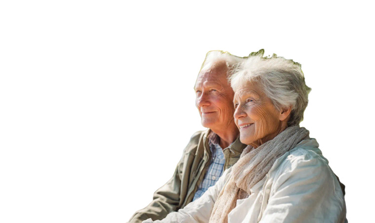 Happy Retired Couple Vinyl Car Decal Sticker – Waterproof & UV-Resistant 8"