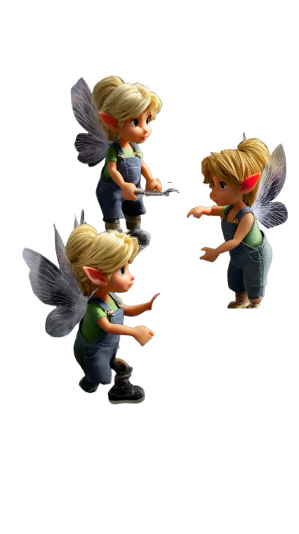 Tiny Repair Fairies Vinyl Car Decal Sticker – Waterproof & UV-Resistant 8"