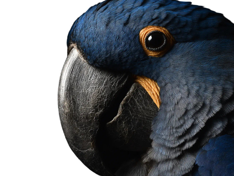 Blue Macaw Vinyl Car Decal Sticker – Waterproof & UV-Resistant 8"