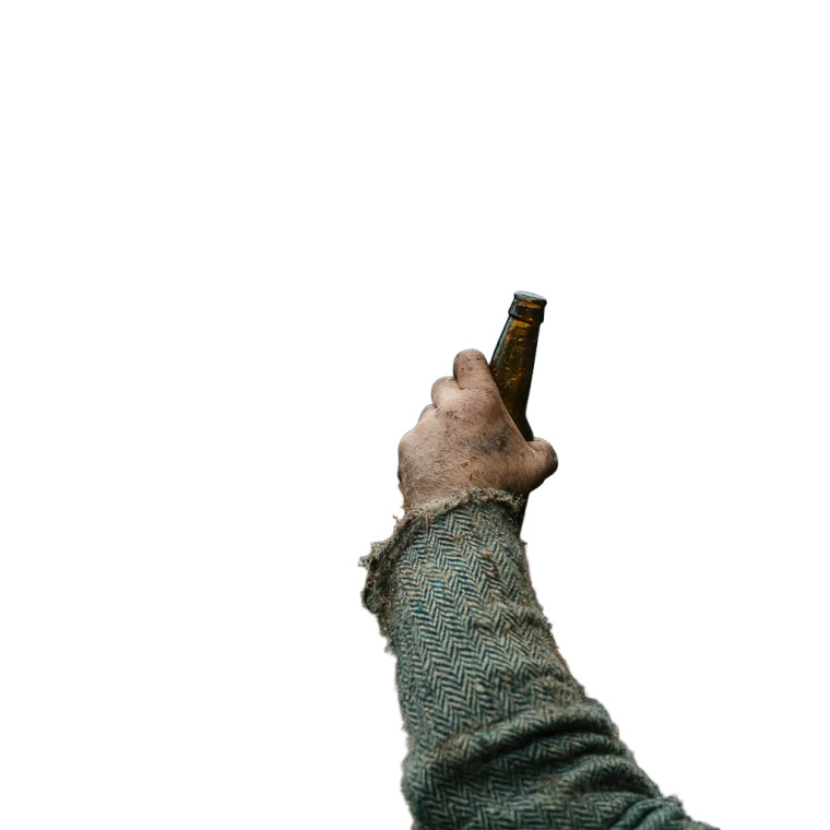 Arm Holding Beer Vinyl Car Decal Sticker – Waterproof & UV-Resistant 8"