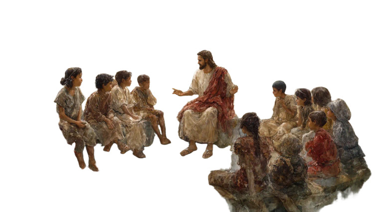 Jesus Teaching Children Vinyl Car Decal Sticker – Waterproof & UV-Resistant 8"