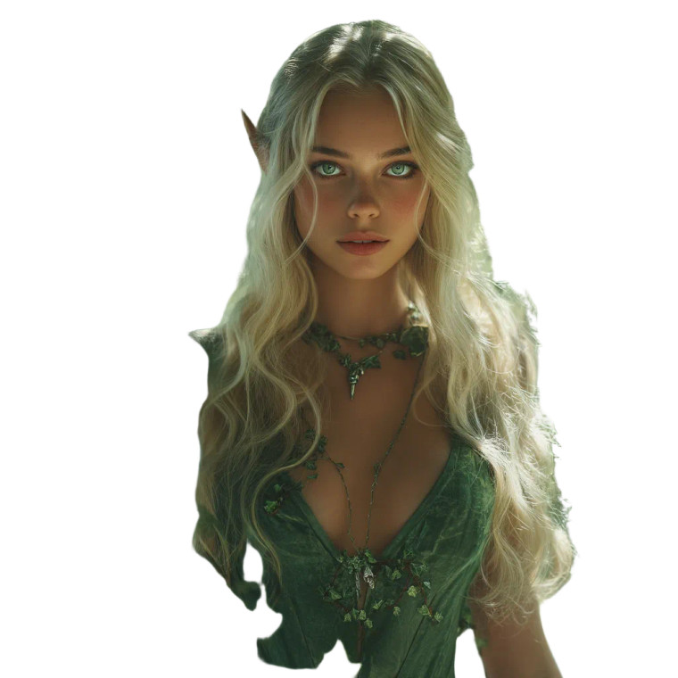 Elven Forest Maiden Vinyl Car Decal Sticker – Waterproof & UV-Resistant 8"