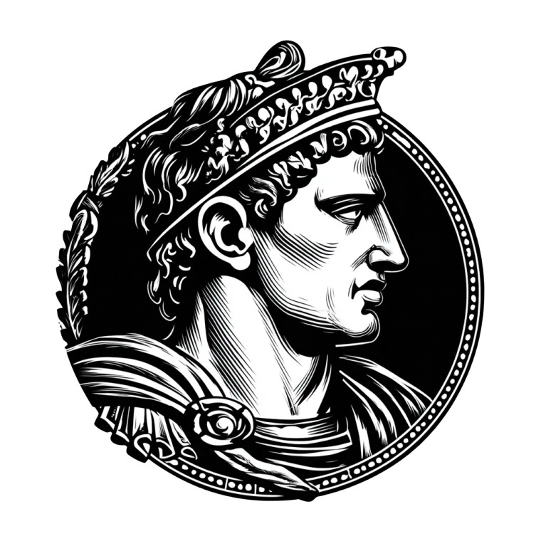 Ancient Roman Emperor Vinyl Car Decal Sticker – Waterproof & UV-Resistant 8"