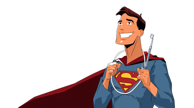 Dental Superman Vinyl Car Decal Sticker – Waterproof & UV-Resistant 8"