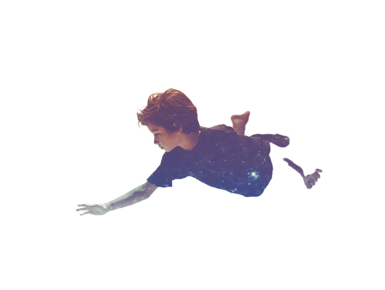 Floating Boy Space Vinyl Car Decal Sticker – Waterproof & UV-Resistant 8"