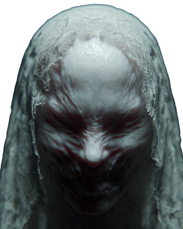 Surreal Fish-Covered Portrait Vinyl Car Decal Sticker – Waterproof & UV-Resistant 8"