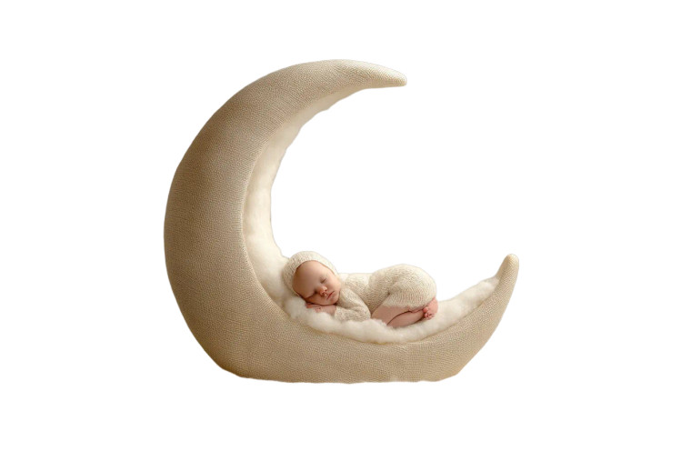 Moon Baby Dream Vinyl Car Decal Sticker – Waterproof & UV-Resistant 8"