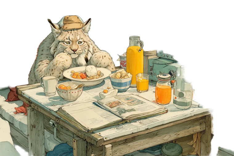 Lynx Morning Routine Vinyl Car Decal Sticker – Waterproof & UV-Resistant 8"