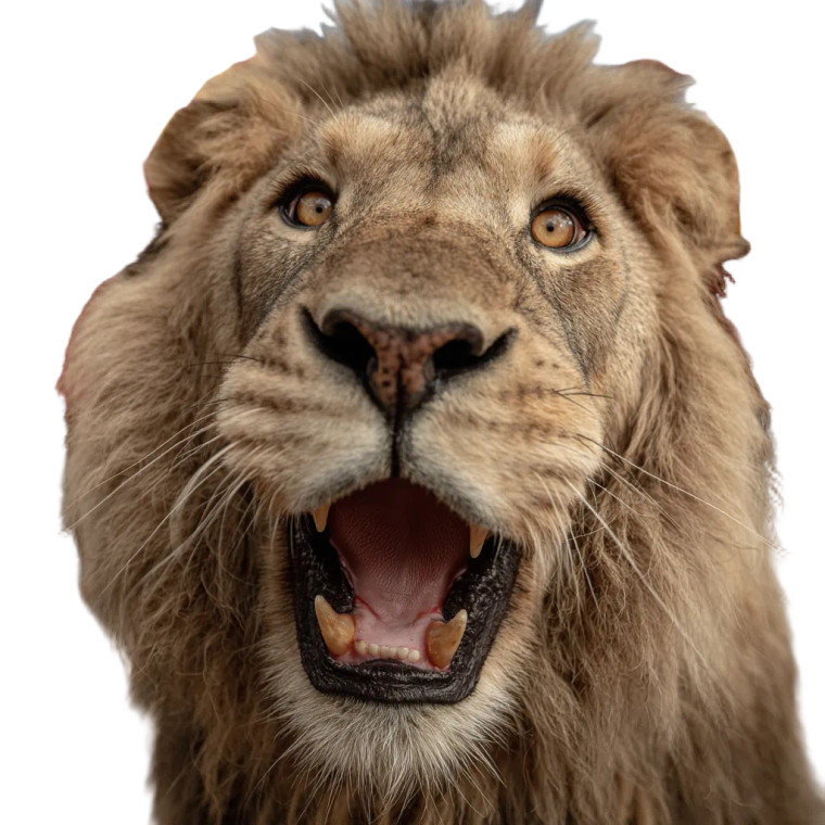 Circus Lion Roaring Vinyl Car Decal Sticker – Waterproof & UV-Resistant 8"