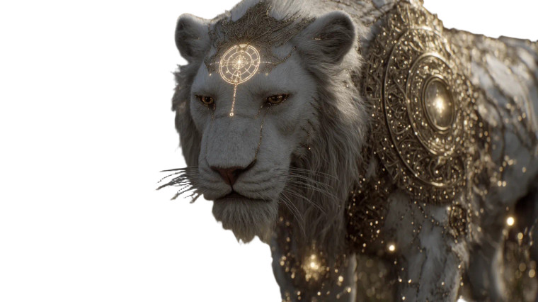 Divine Lion Beast Vinyl Car Decal Sticker – Waterproof & UV-Resistant 8"