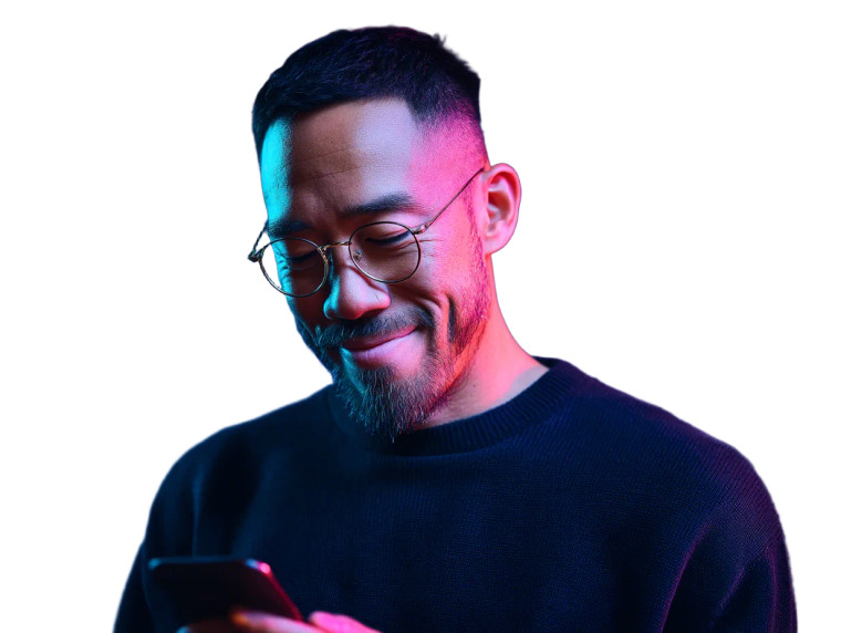 Smiling Biracial Man V2 Vinyl Car Decal Sticker – Waterproof & UV-Resistant 8"