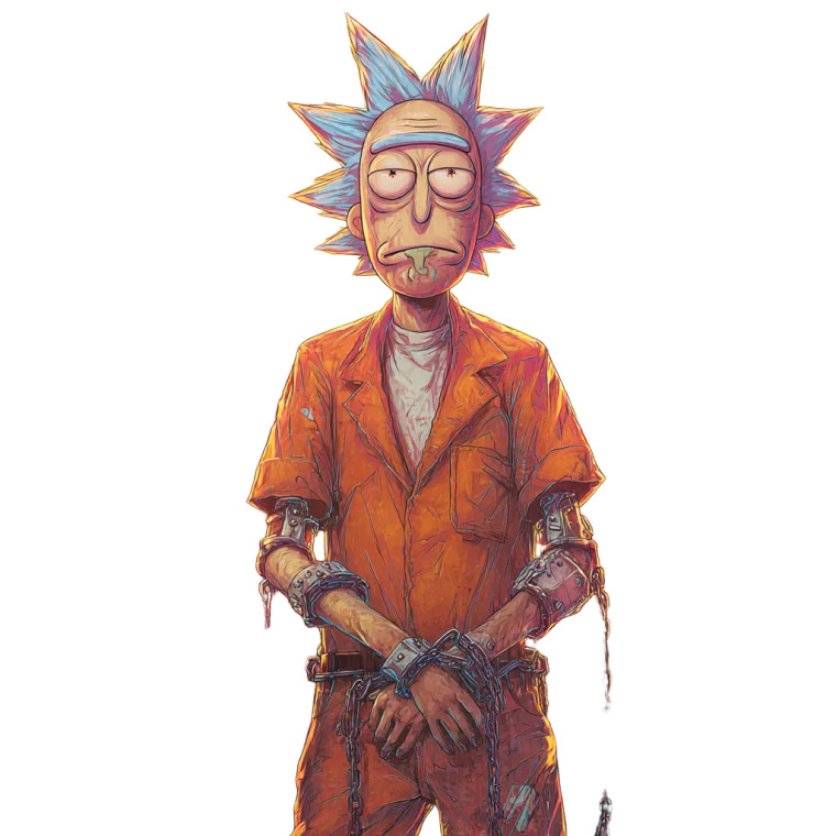 Rick In Prison Vinyl Car Decal Sticker – Waterproof & UV-Resistant 8"