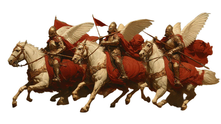 Winged Hussars Charge Vinyl Car Decal Sticker – Waterproof & UV-Resistant 8"