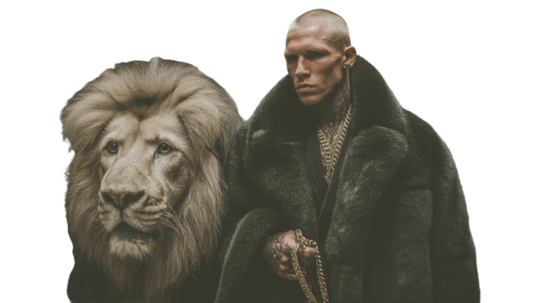 Billionaire With Lion V4 Vinyl Car Decal Sticker – Waterproof & UV-Resistant 8"