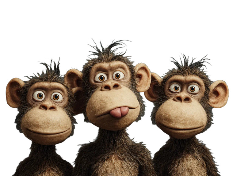 Cheeky Monkeys Vinyl Car Decal Sticker – Waterproof & UV-Resistant 8"