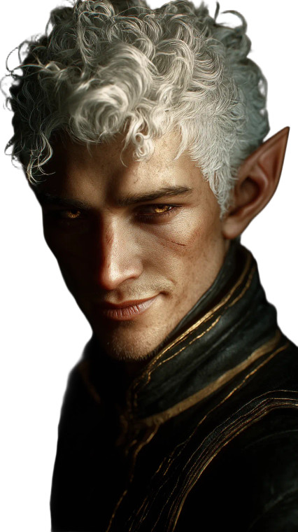 Silver-Haired Elf Vinyl Car Decal Sticker – Waterproof & UV-Resistant 8"