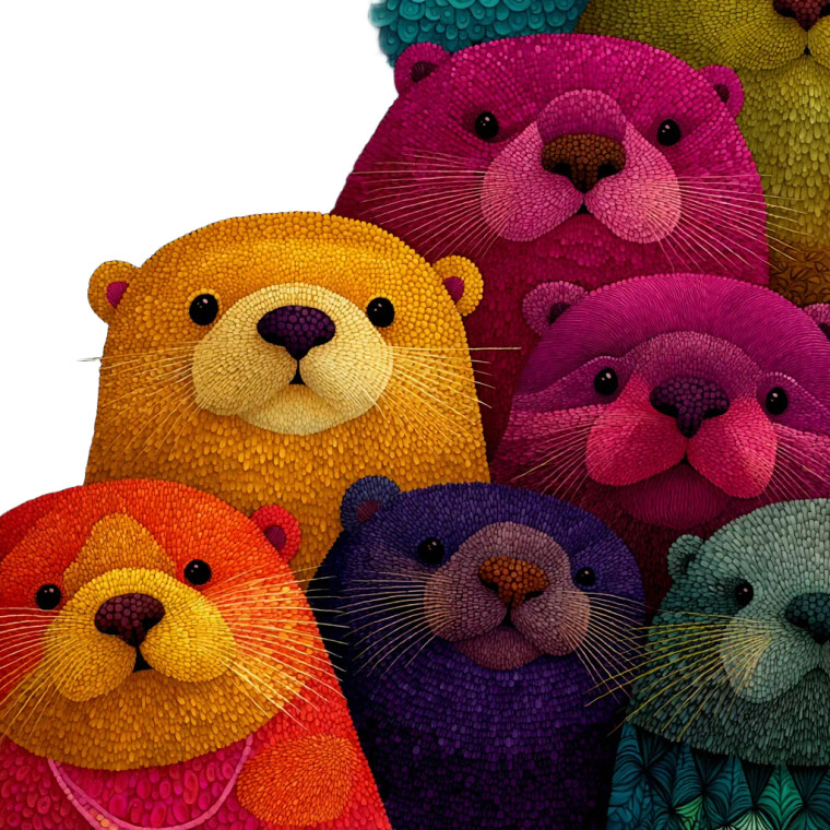 Playful Sea Otters Vinyl Car Decal Sticker – Waterproof & UV-Resistant 8"